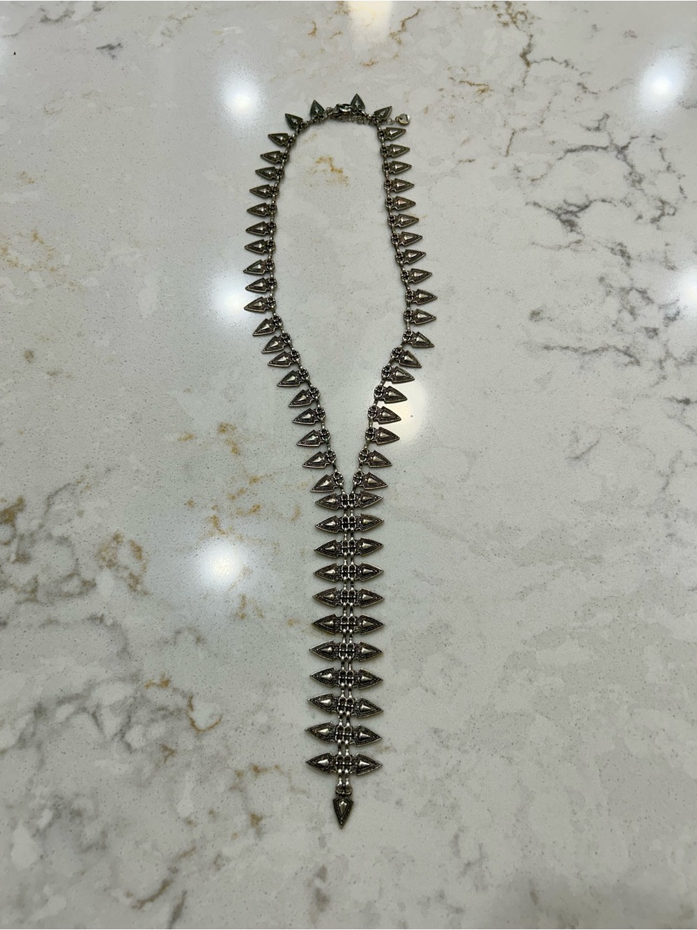 Gunmetal Spike Statement Necklace - Women Jewelry